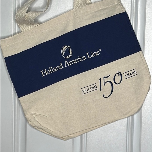 Holland America Cruise Line YOU GET 2 Canvas Tote Bags in Excellent Condition - Picture 3 of 7